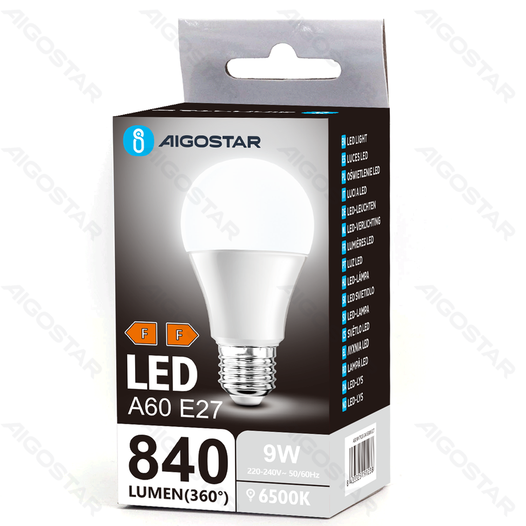 [B10105MQH] LED A60 E27 9W 6500k