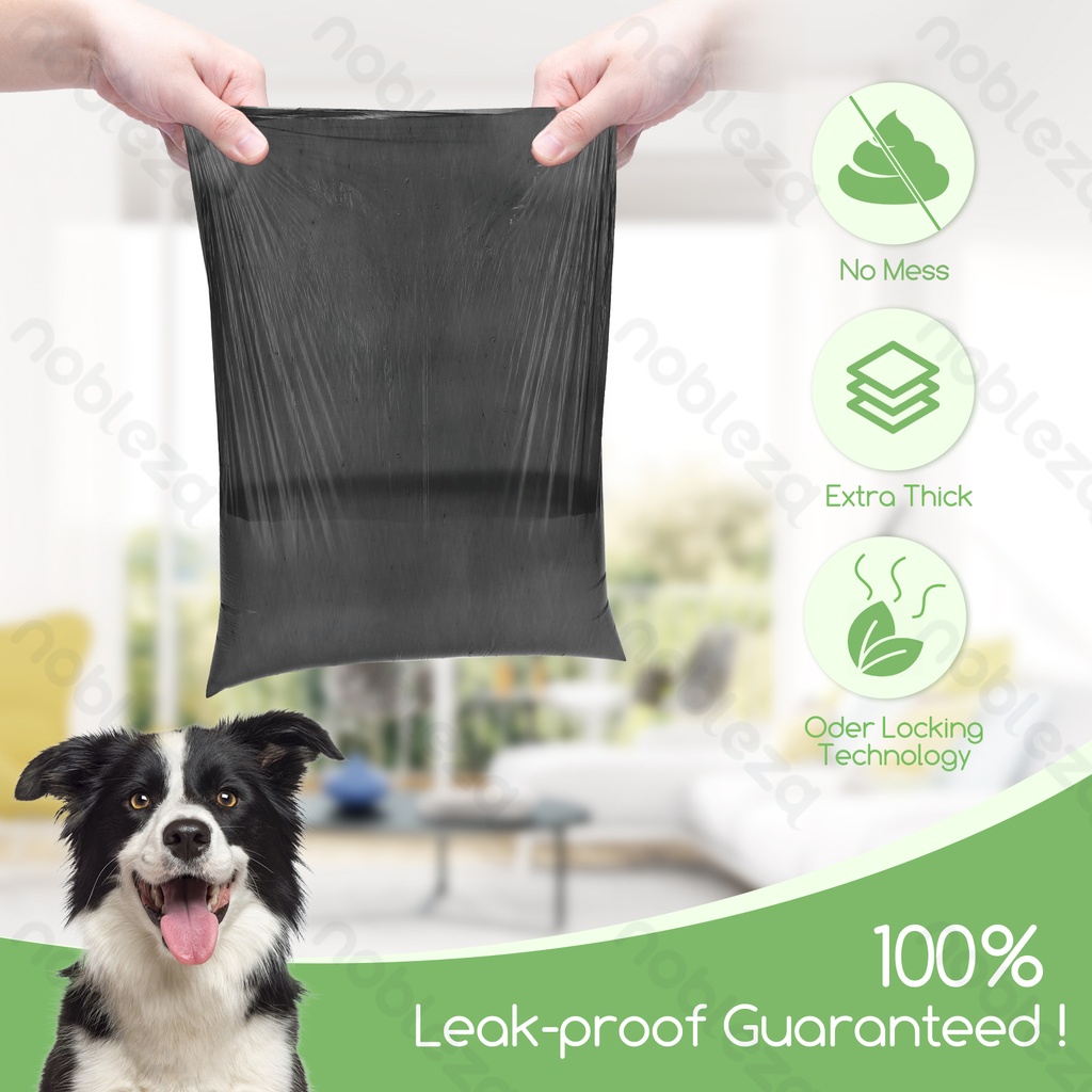 [B40704KVH] Nobleza TRASH BAGS 20 ROLLS THICKNESS 0.008MM W23*L32CM BLACK
