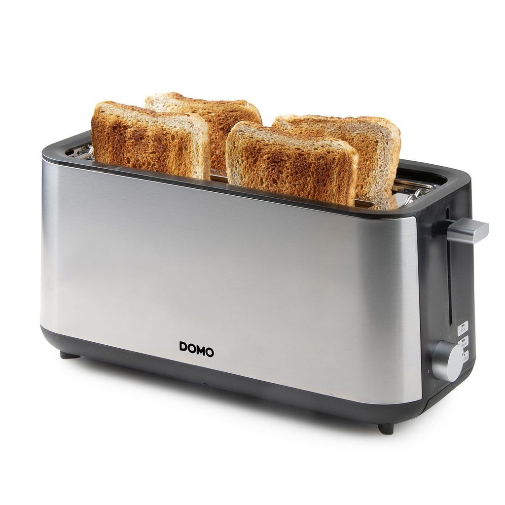 DOMO Toaster Edelstahl – 4 Scheiben