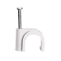 Hechtklem Fixfor ronde kabel diam. 8mm -wit- spijker 25mm