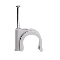 Hechtklem Fixfor ronde kabel diam. 6mm -grijs- spijker 20mm