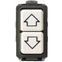 Dubbele drukknop Magic - met pijltjes - 1P NO + NO - 250 V - 10 A - 1 module