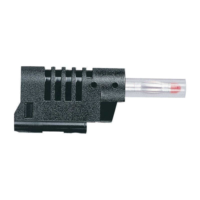 Veiligheidscontactstop banaan 16A 750V diam. 4mm zwart