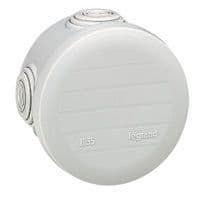 Aftakdoos Plexo rond IP 55 waterdicht -grijs- 4 kabelinvoeren
