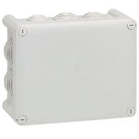 Aftakdoos Plexo rechthoekig IP 55 waterdicht -grijs- 10 kabelinvoeren