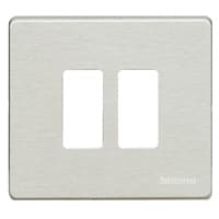 Afdekplaat Magic - 2 modules - voor ref. 500S/2 en ref. 500S/2V - Aluminium
