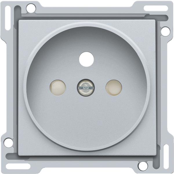 [3734641] NIKO - Centraalplaat stopcontact met penaarde, 21mm, sterling - 121-66101