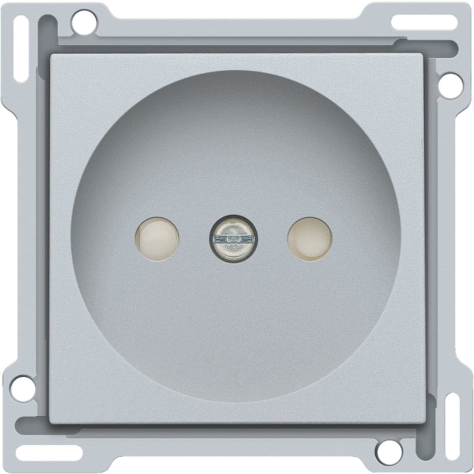 [3734642] NIKO - Centraalplaat stopcontact zonder aarding, 21mm, sterling - 121-66501