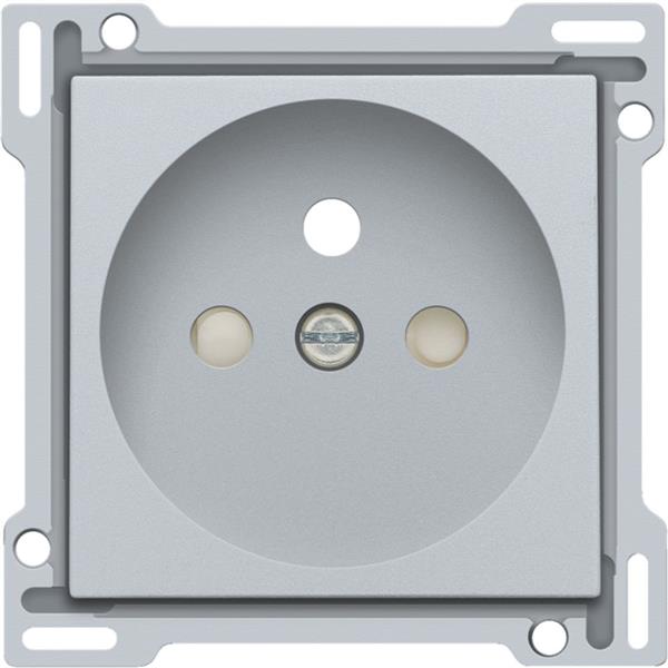 [3734643] NIKO - Centraalplaat stopcontact met penaarde, 28,5mm, sterling - 121-66601