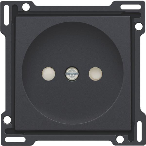 [3734697] NIKO - Centraalplaat stopcontact zonder aarding, 21mm, antraciet - 122-66501