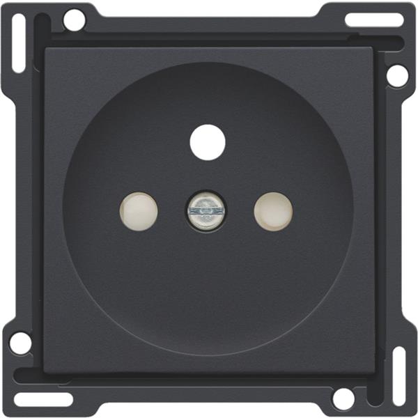 [3734698] NIKO - Centraalplaat stopcontact met penaarde, 28,5mm, antraciet - 122-66601