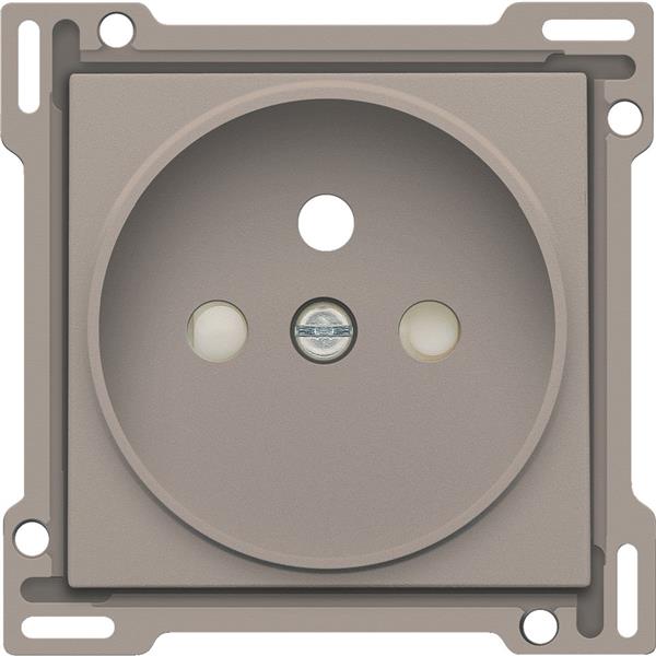 [3734750] NIKO - Centraalplaat stopcontact met penaarde, 21mm, brons - 123-66101