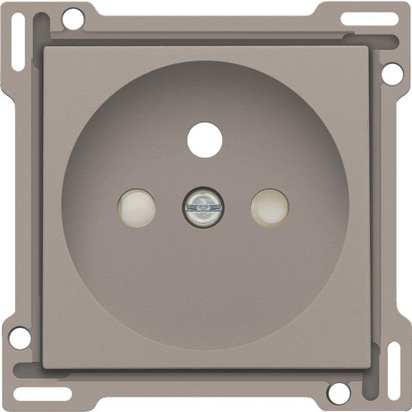 [3734752] NIKO - Centraalplaat stopcontact met penaarde, 28,5mm, brons - 123-66601