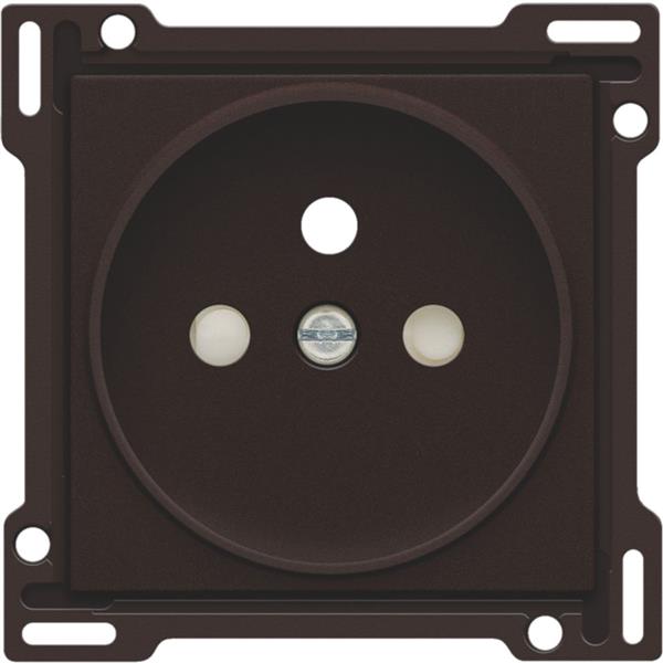 [3734803] NIKO - Centraalplaat stopcontact met penaarde, 21mm, bruin - 124-66101