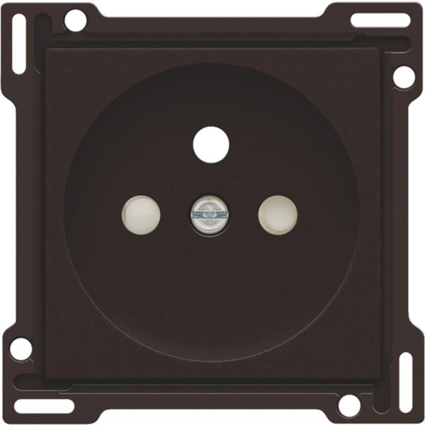 [3734805] NIKO - Centraalplaat stopcontact met penaarde, 28,5mm, bruin - 124-66601