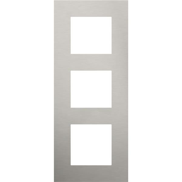 NIKO - Afdekplaat (60mm) 3-voudig verticaal, rvs antraciet - 150-76300
