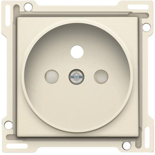[3771062] NIKO - Centraalplaat stopcontact met penaarde, 21mm, crème - 100-66101