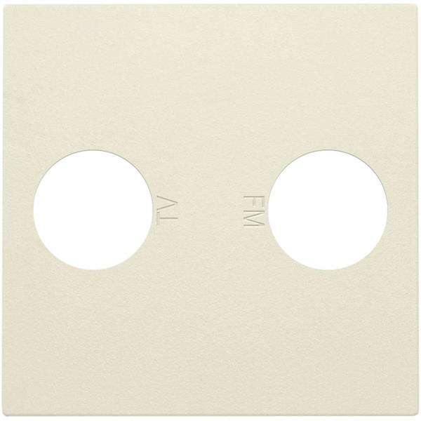 [3771093] NIKO - Centraalplaat 2 enkelvoudige coaxaansluitingen voor tv/fm, crème - 100-69702