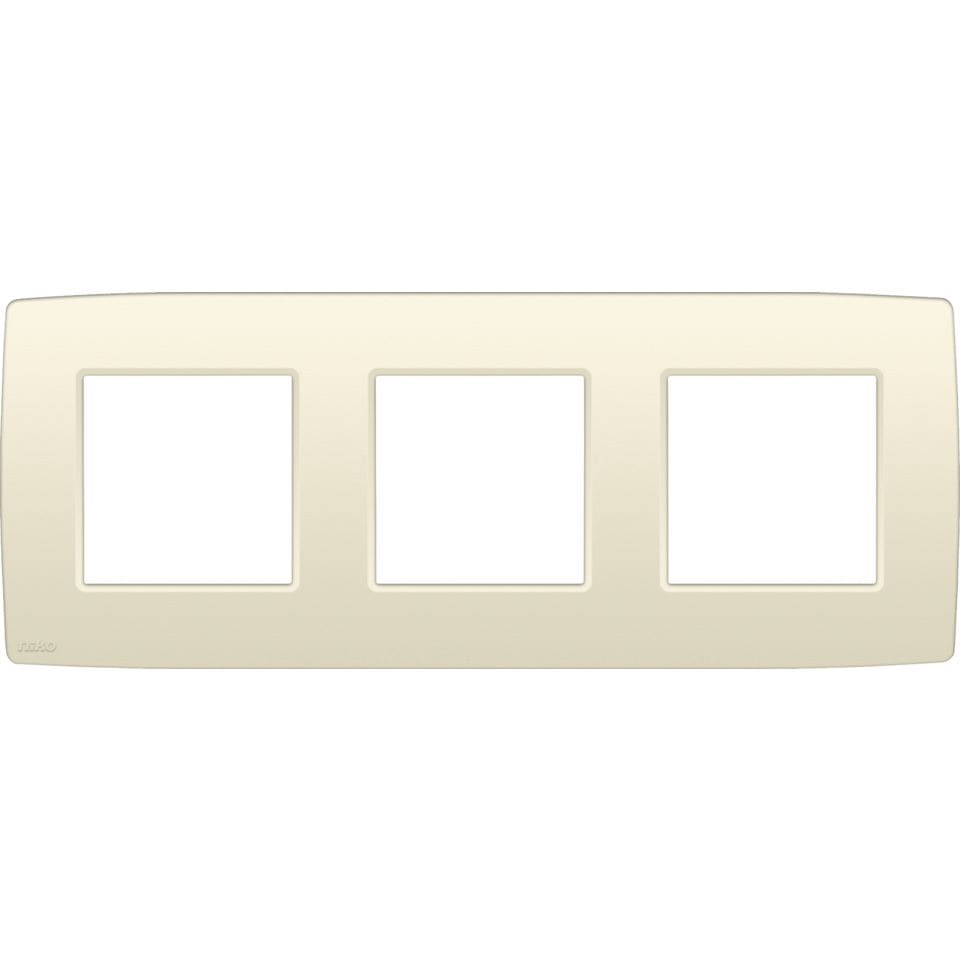 [3771106] NIKO - Afdekplaat (71mm) 3-voudig horizontaal, crème - 100-76700