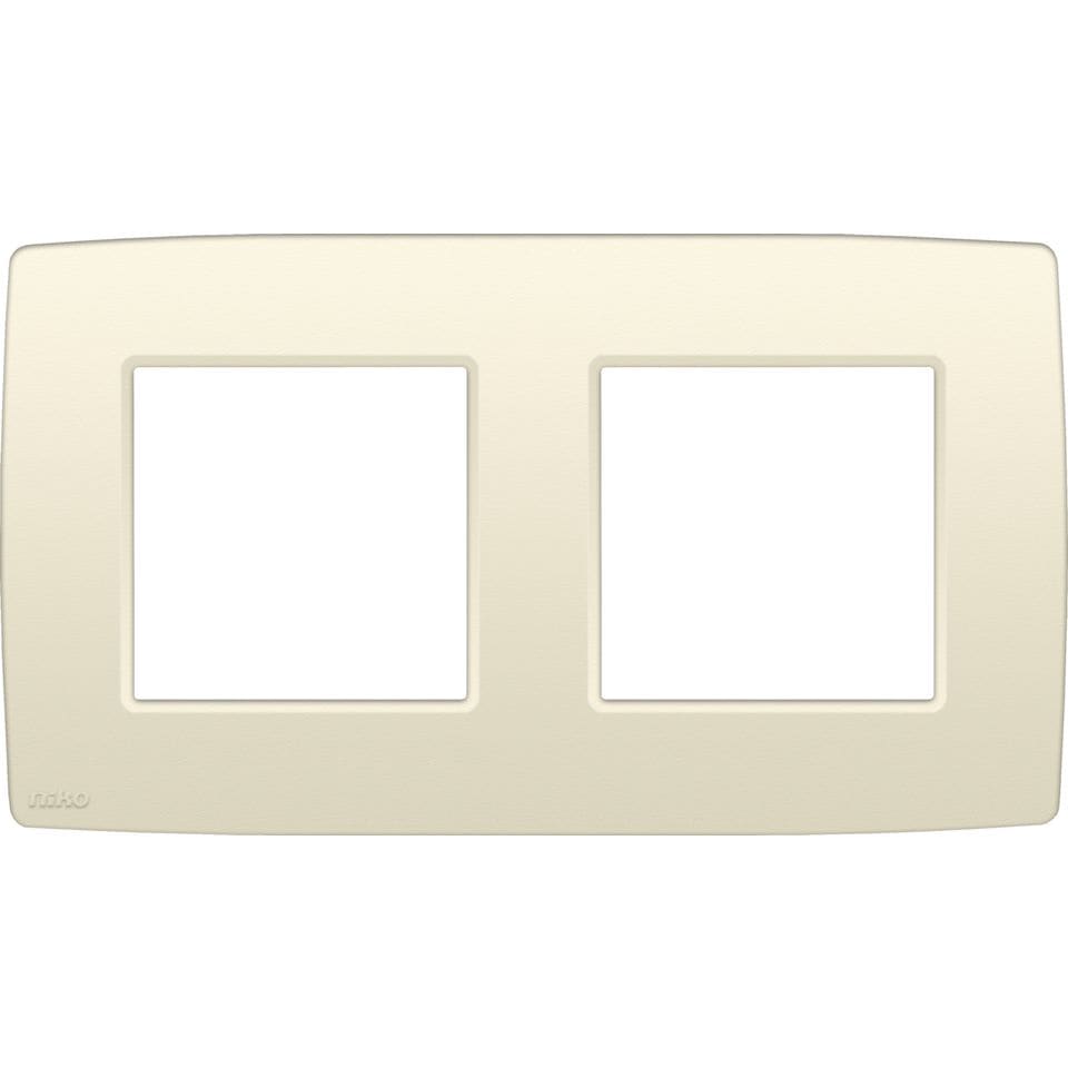 [3771107] NIKO - Afdekplaat (71mm) 2-voudig horizontaal, crème - 100-76800