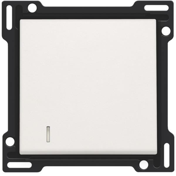 NIKO - Toets met lens voor enkelvoudige schakelaar of drukknop, wit - 101-60005