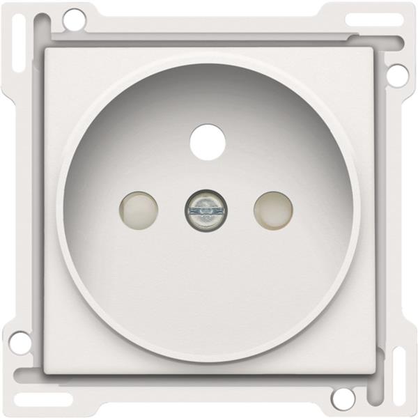 NIKO - Centraalplaat stopcontact met penaarde, 21mm, wit - 101-66101