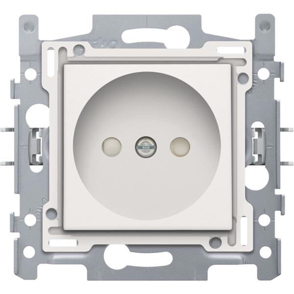 [3771161] NIKO - Stopcontact zonder aarding, 21mm, samengesteld, schroefklemmen, wit - 101-66500