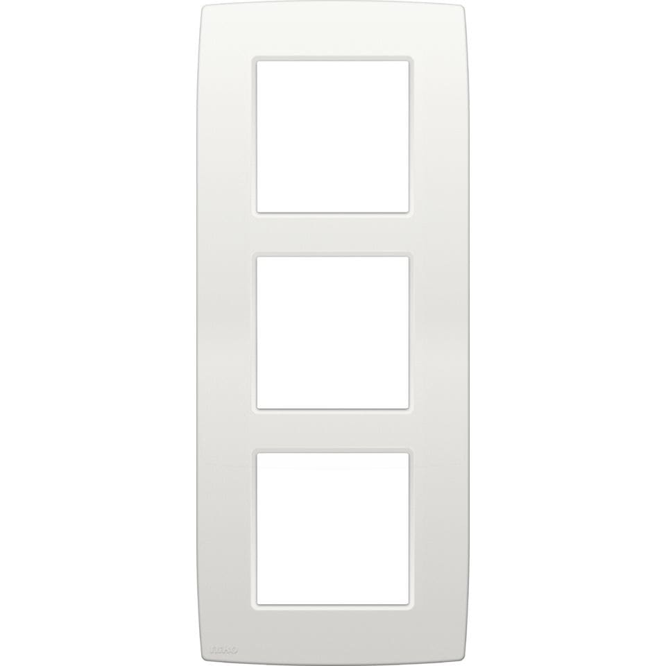 [3771207] NIKO - Drievoudige afdekplaat met 60mm centerafstand, verticaal, wit - 101-76300