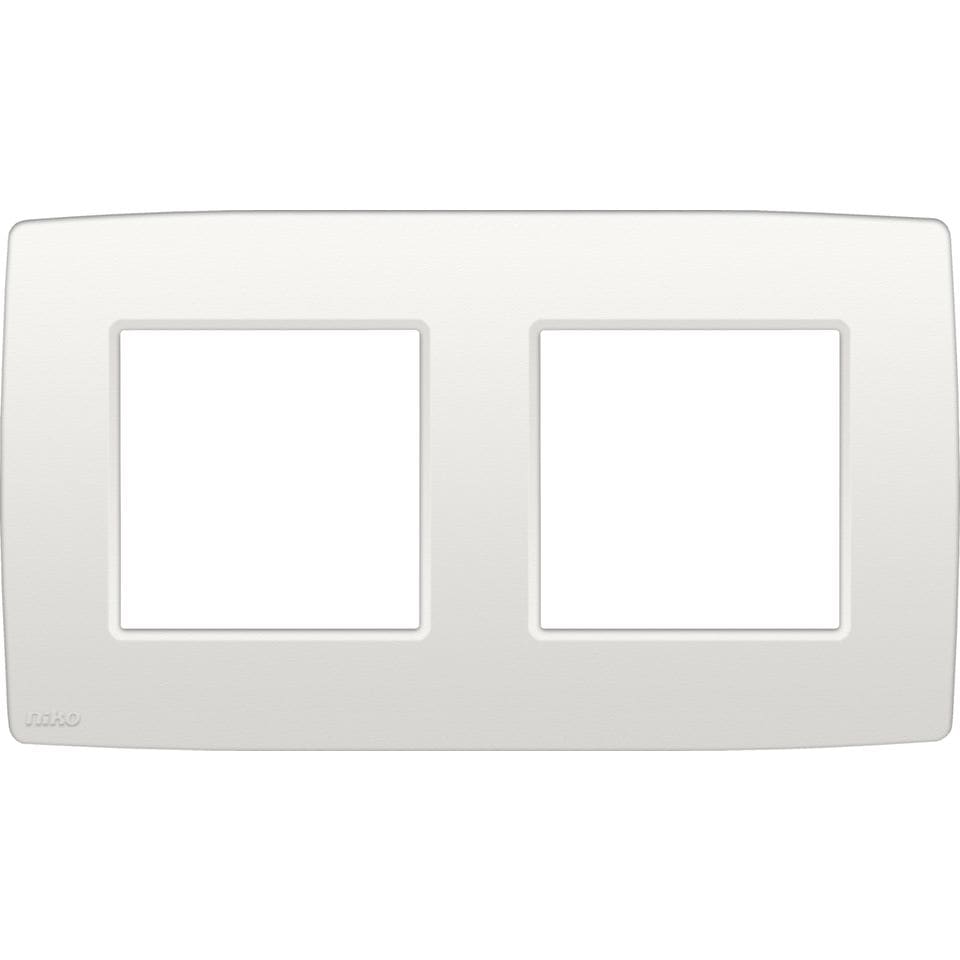 [3771210] NIKO Tweevoudige afdekplaat met 71mm centerafstand, wit
