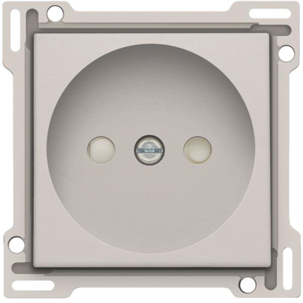 NIKO - Centraalplaat stopcontact zonder aarding, 21mm, lichtgrijs - 102-66501