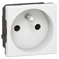 Mosaic contactdoos 2P+A schroefklem 10/16A 250V - 2 modules - wit