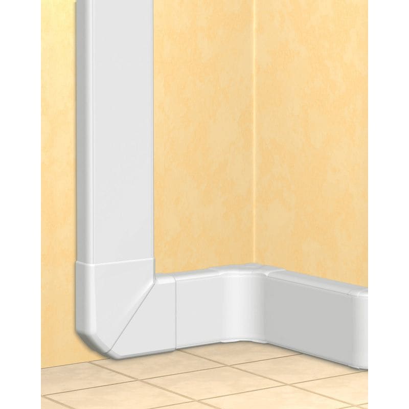 DLP design 50x150 goot+deksel wit 1 compartiment - lengte 2 m
