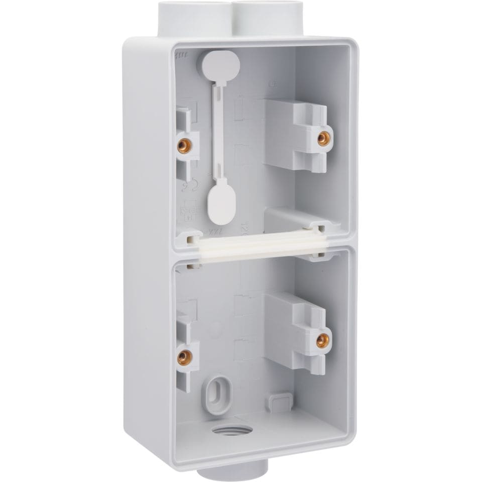 NIKO - Hydro spuitwaterdichte dubbele opbouwdoos, 2 functies, 3 m20-ingangen - 700-84212