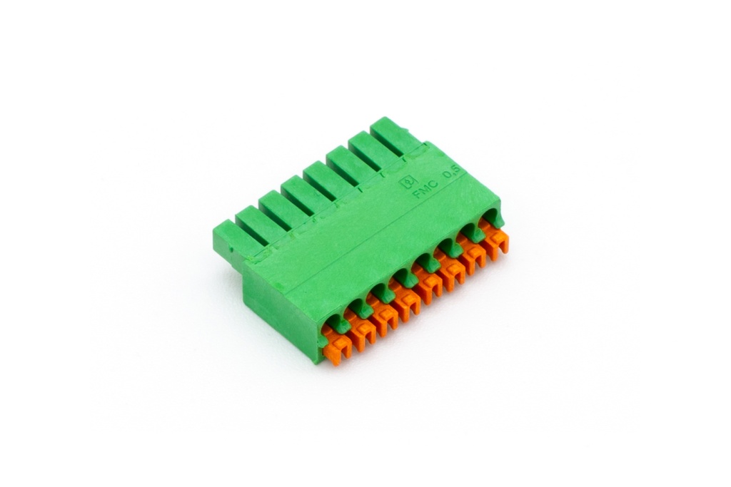 [000477] Push Plug-In Terminal Green 8-Pin