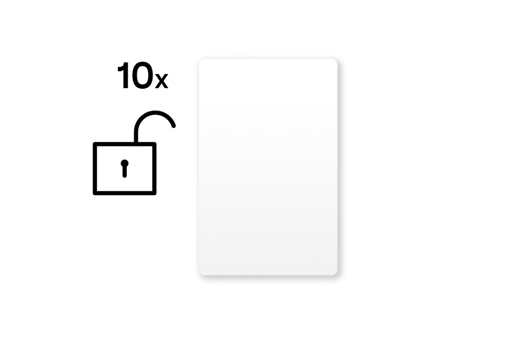 [200449] Loxone Niet-versleutelde NFC Smart Cards Set wit (10 st.)