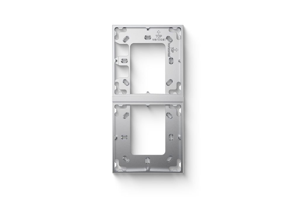 [100489] Loxone Montageframe Dubbel zilver