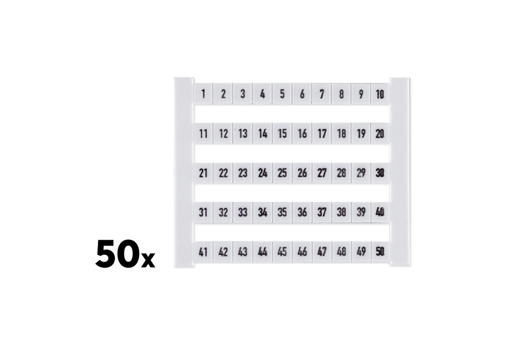 [200205] Marqueur de terminal Weidmüller DEK 1-50 (50 pièces)