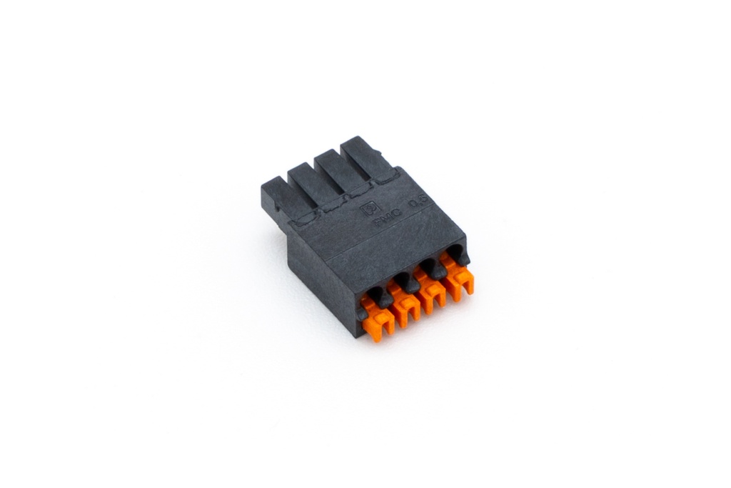 [000384] Push Plug-In Terminal Black 4-Pin