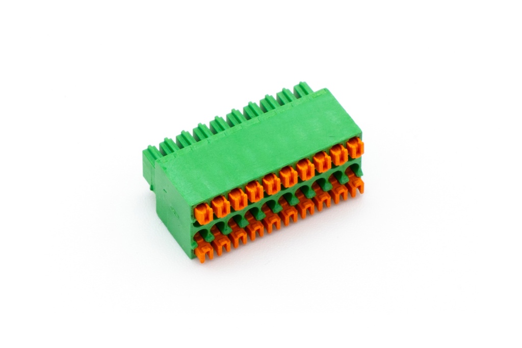 [000319] Push Plug-In Terminal Green 20-Pin