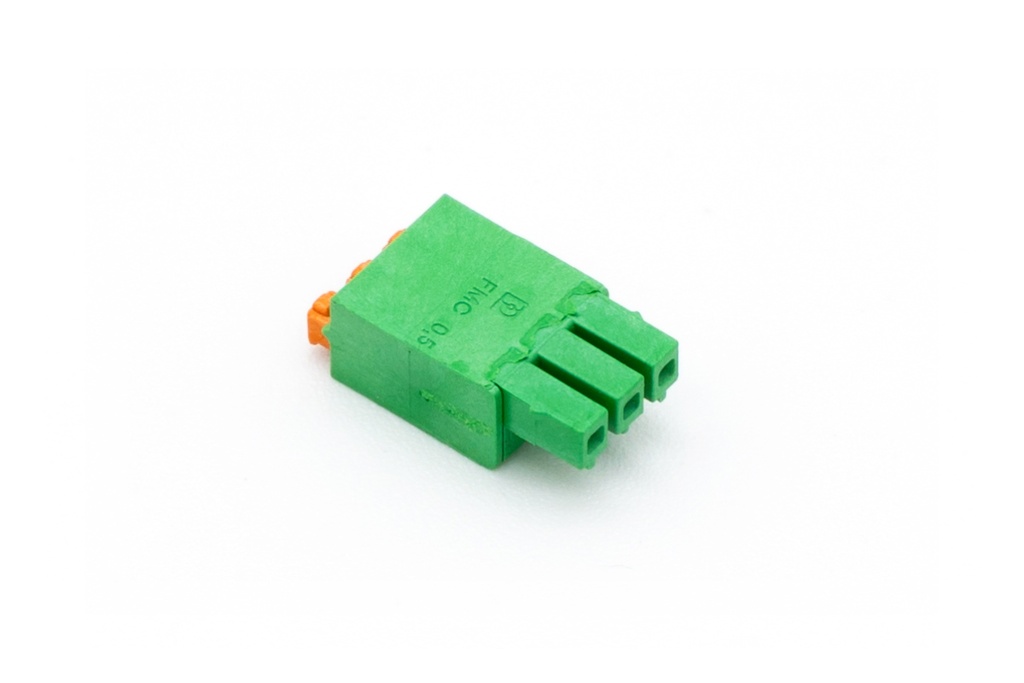 [000496] Push Plug-In Terminal Green 3-Pin