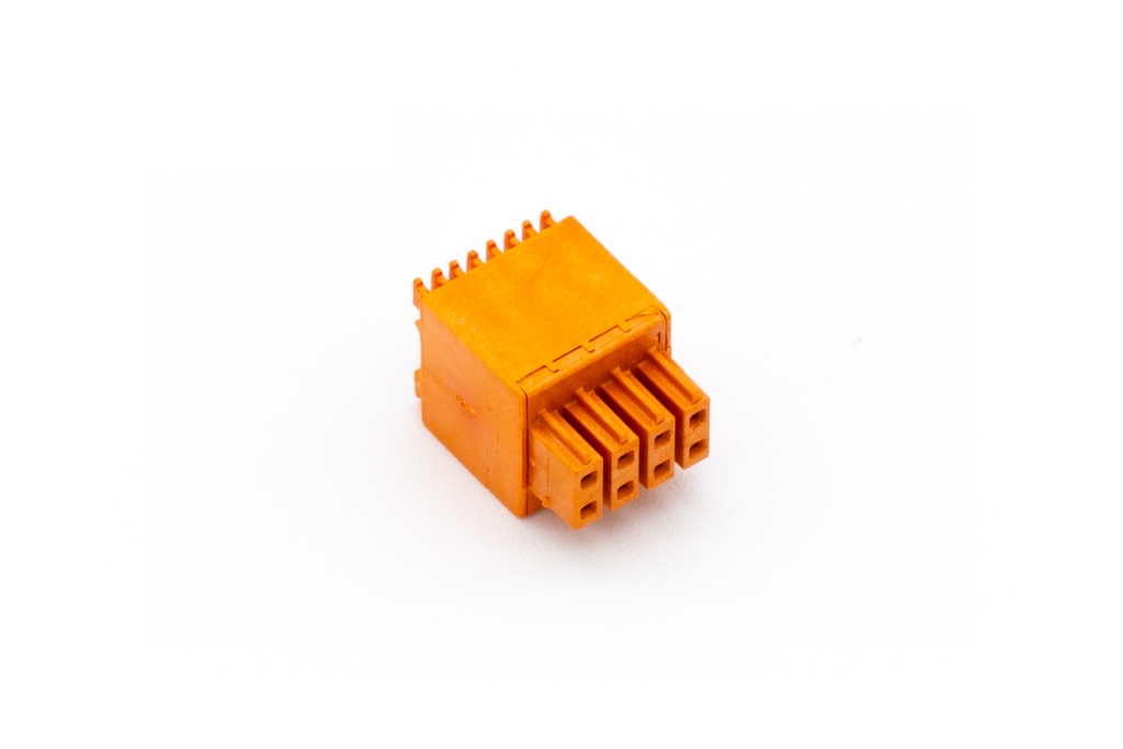 [000571] Push Plug-In Terminal Orange 8-Pin