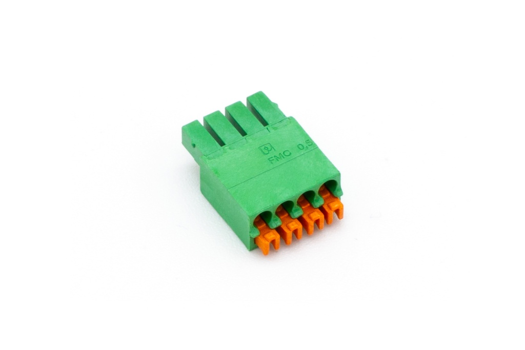 [000596] Push Plug-In Terminal Green 4-Pin
