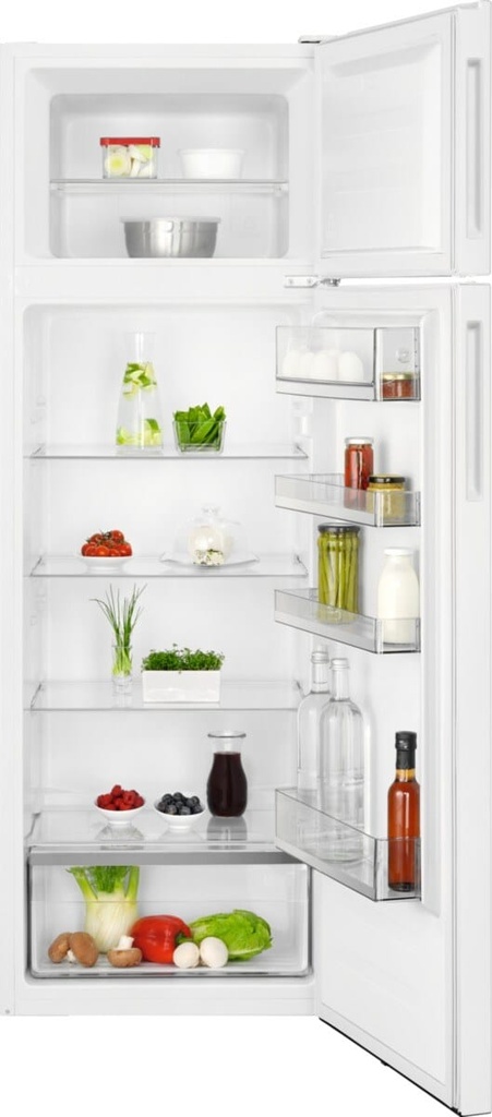 Koelkast combi top vrijstaand, 203/41l, 161x55cm, elektronisch E wit