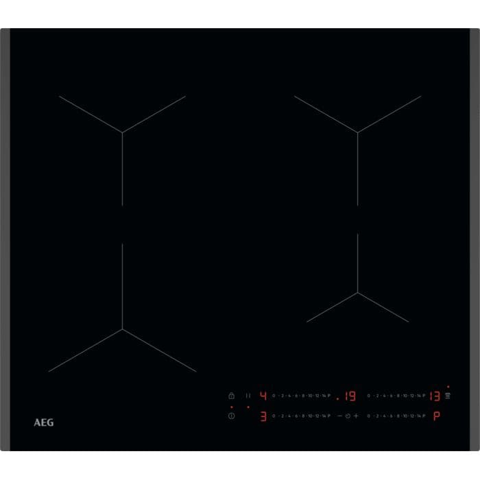 [8196907] Inductiekookplaat 60 cm, 4 zones, H²H, schuifbediening, facetrand
