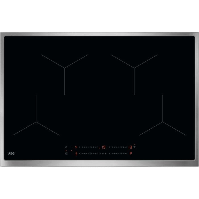 [8196908] Inductiekookplaat 80 cm, 4 zones, H²H, inox rand