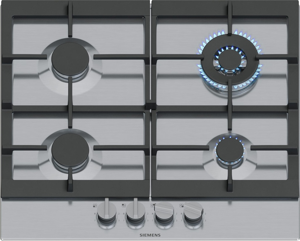 Gaskookplaat IQ500 60 cm, afneembare draaiknoppen, stepFlame® Technology, Inox