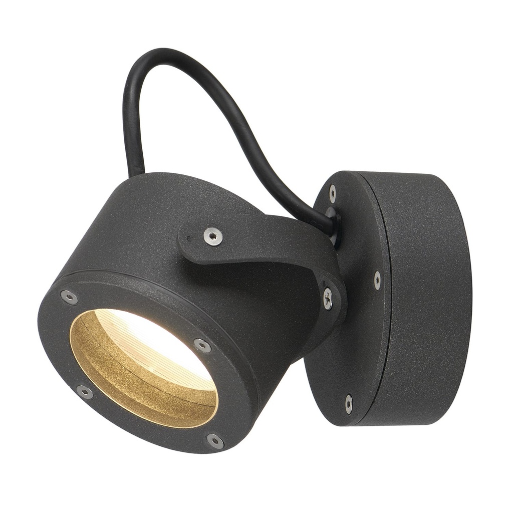 Sitra 360 WL wandarmatuur 1x9W Gx53 D=10cm antraciet IP44