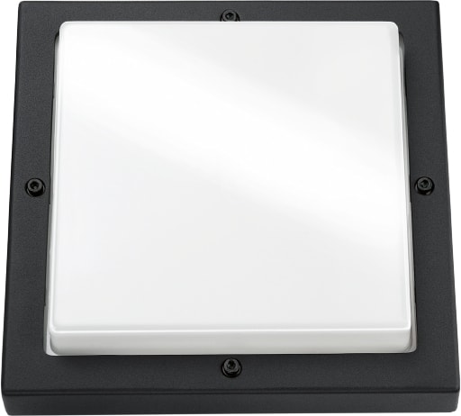Bassi wandopbouw LED zwart/opaal 10W LED ingewerkt IP65