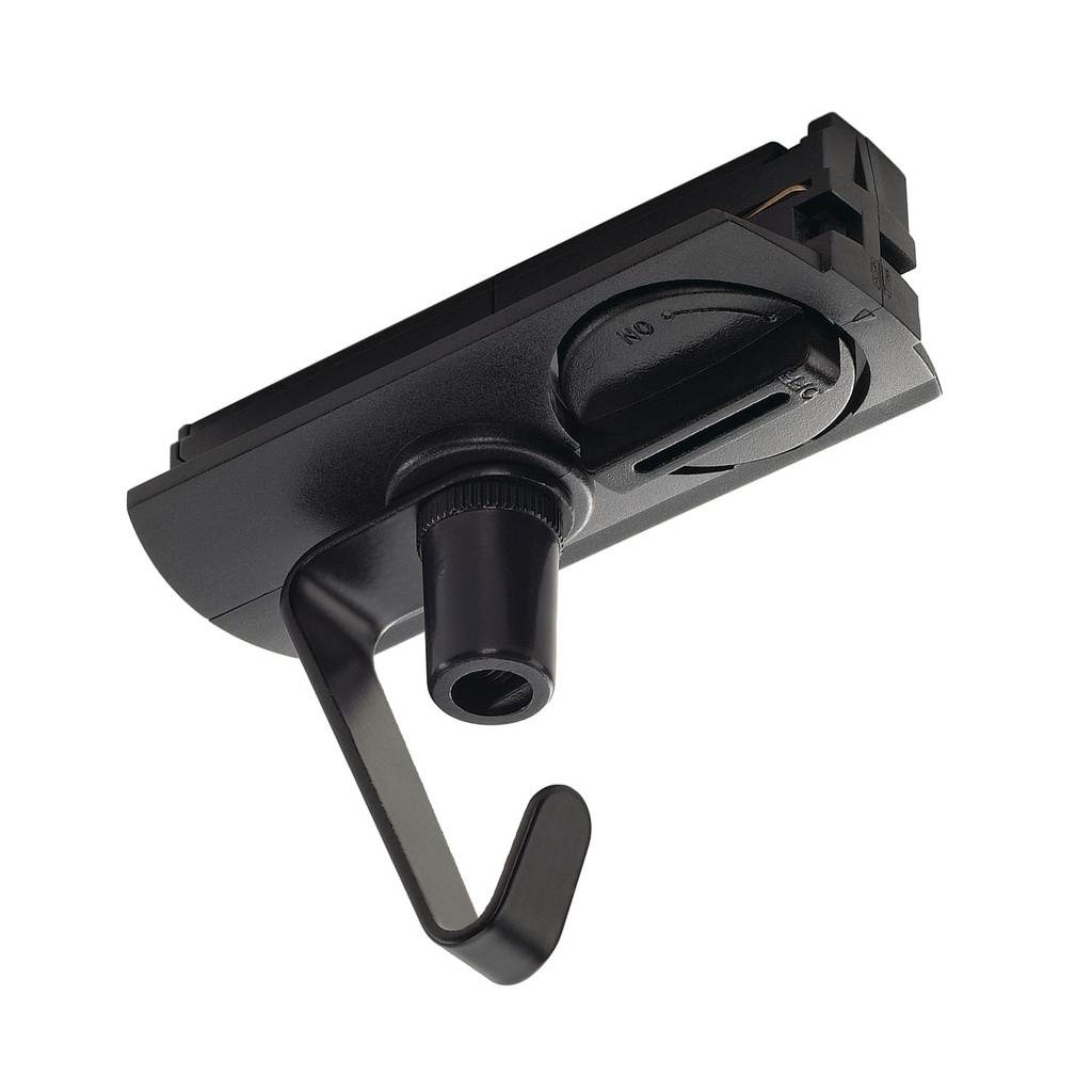 Adapter voor 1-Fase rail 230V , zwart, electrisch, incl. haak