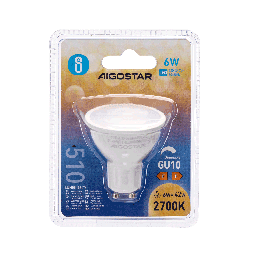[A363734] LED A5 GU10 6W 6500K 510Lm